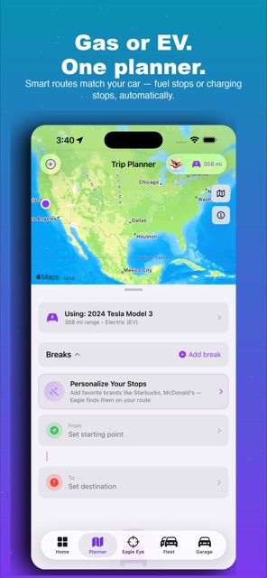 Gas or EV — one planner